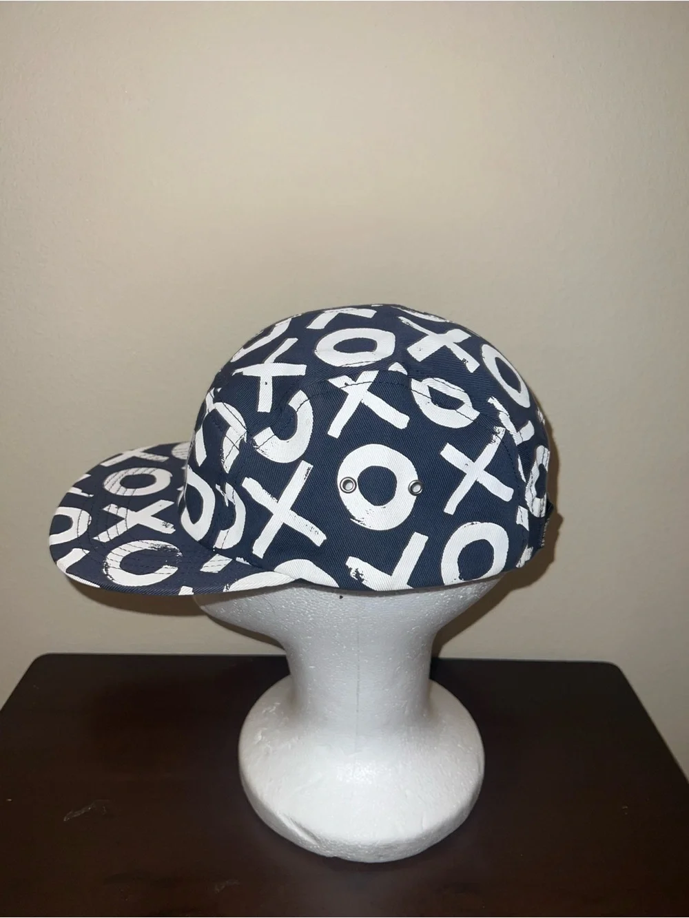 The Ouiet Life Los Angeles Navy Blue All Over Tic Tac Toe 5 Panel Ball Cap